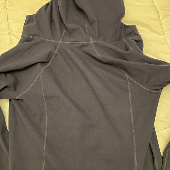 GapFit Recycled Brushed Power Zip Up Hoodie Jacket Dark Blue Size M EUC! - Picture 7 of 7